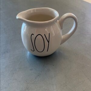 Rae Dunn White Soy Pitcher